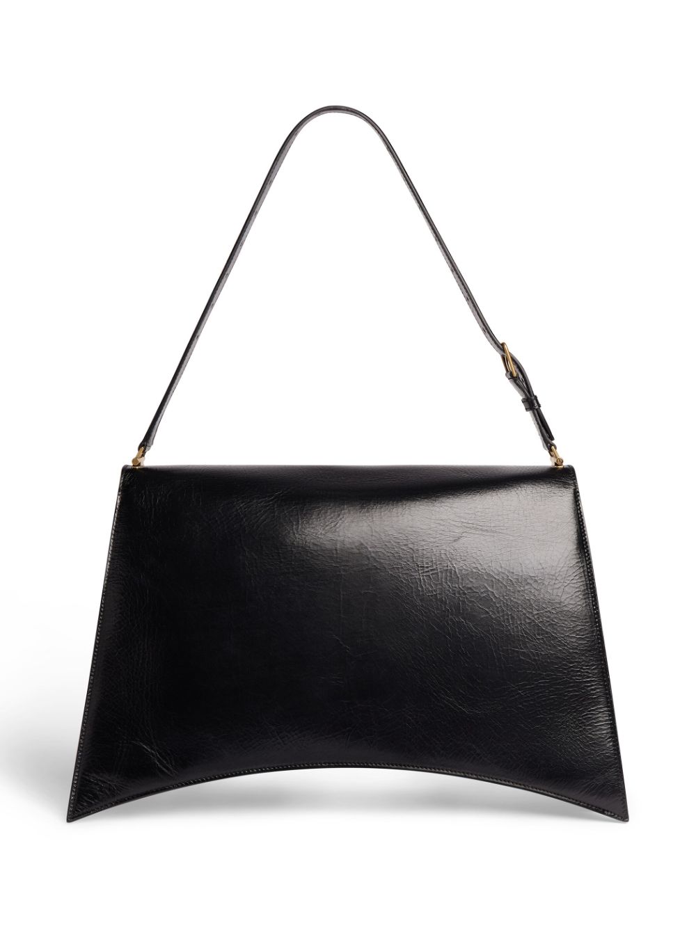 Shop Balenciaga Large Crush Sling Shoulder Bag In Black