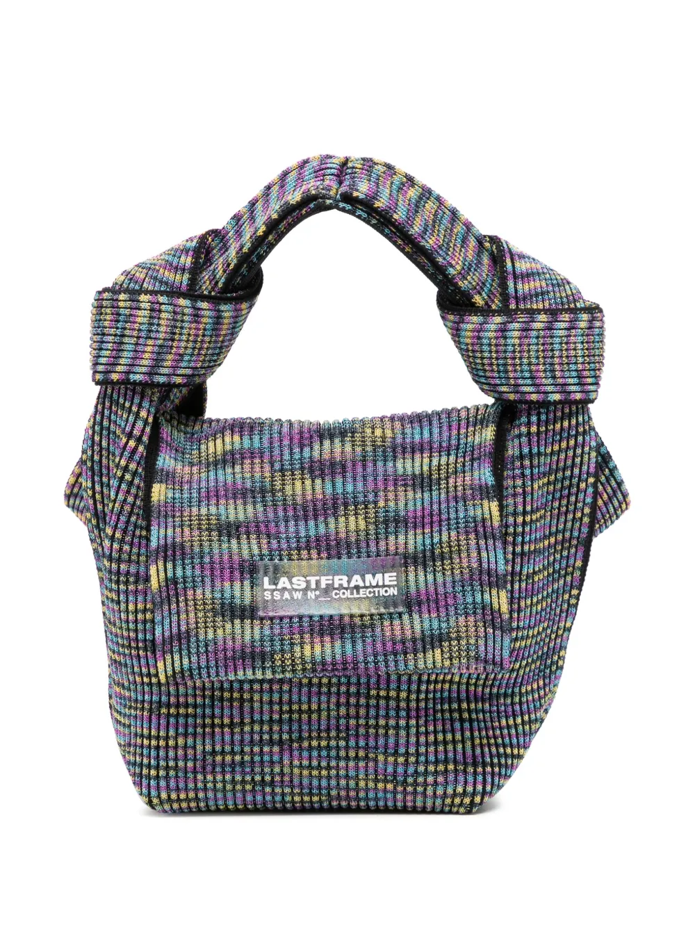 LASTFRAME Obi ribgebreide shopper Veelkleurig