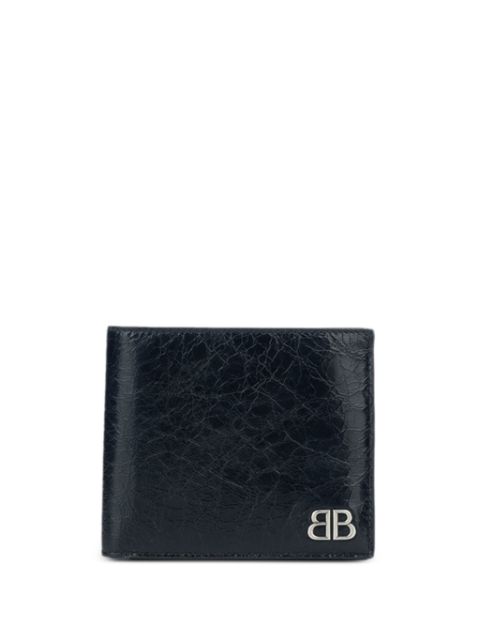 Balenciaga Monaco logo-plaque leather wallet Men