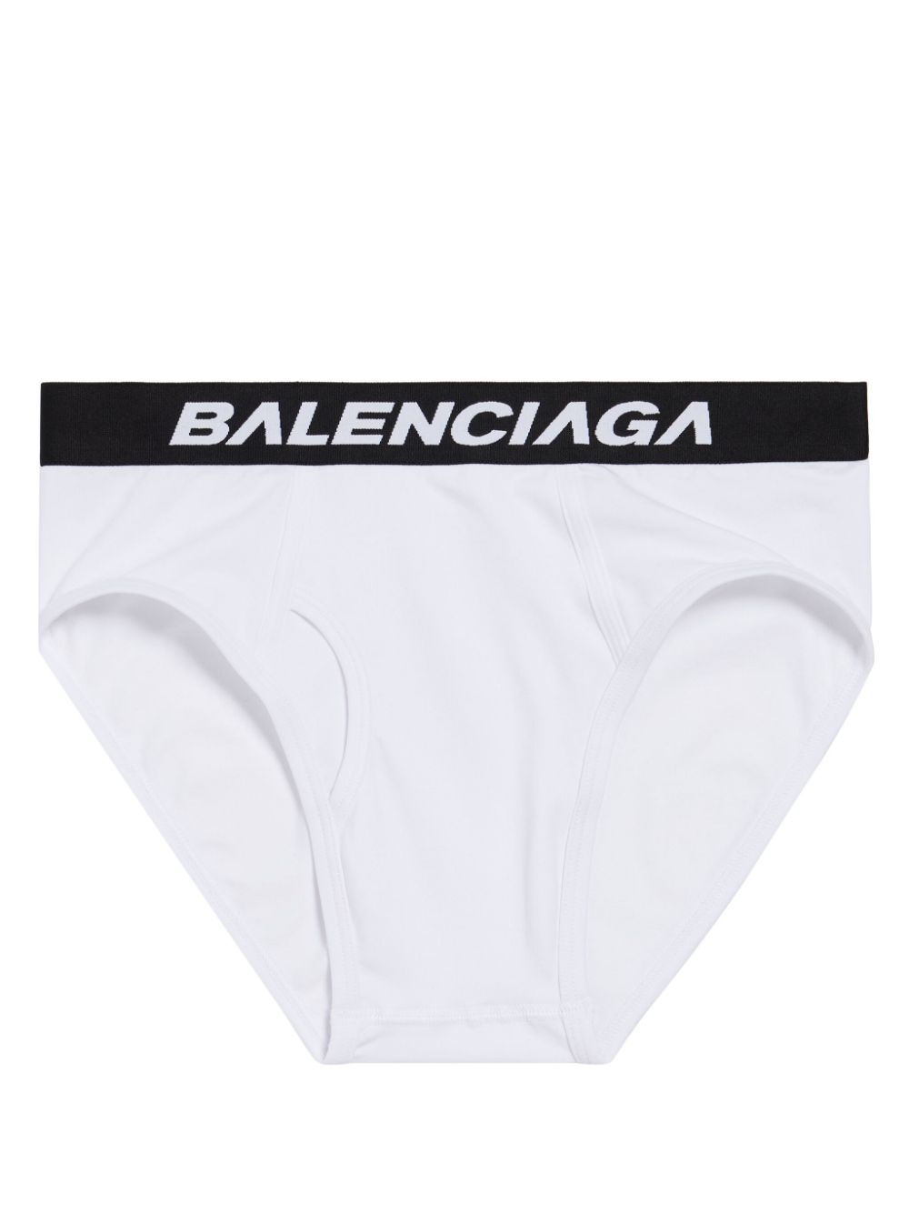 Balenciaga Racer Logo-waistband Briefs In White