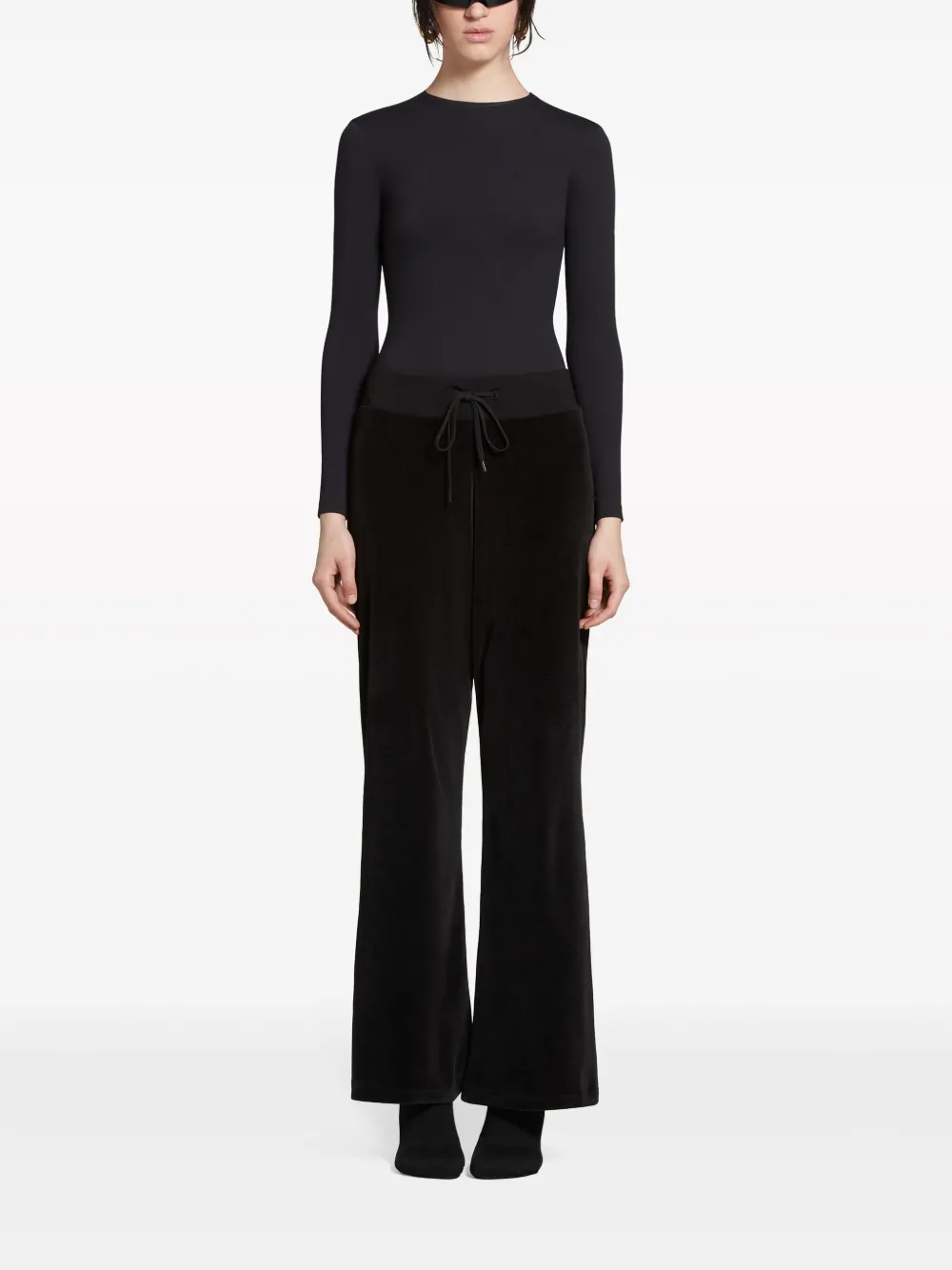 Balenciaga low-waist Velvet Track Pants - Farfetch 