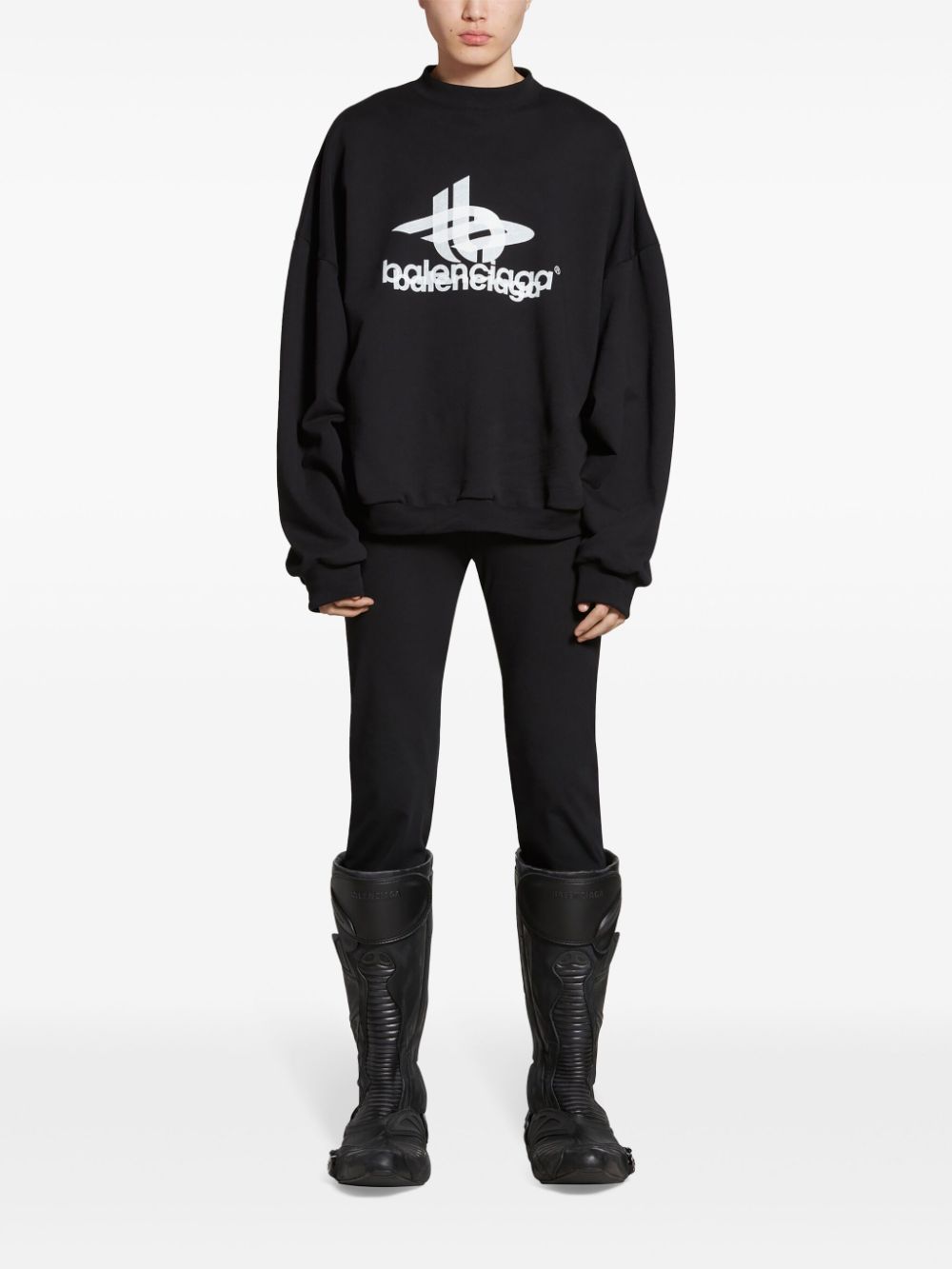 Balenciaga Layered Sports Cotton Sweatshirt - Farfetch