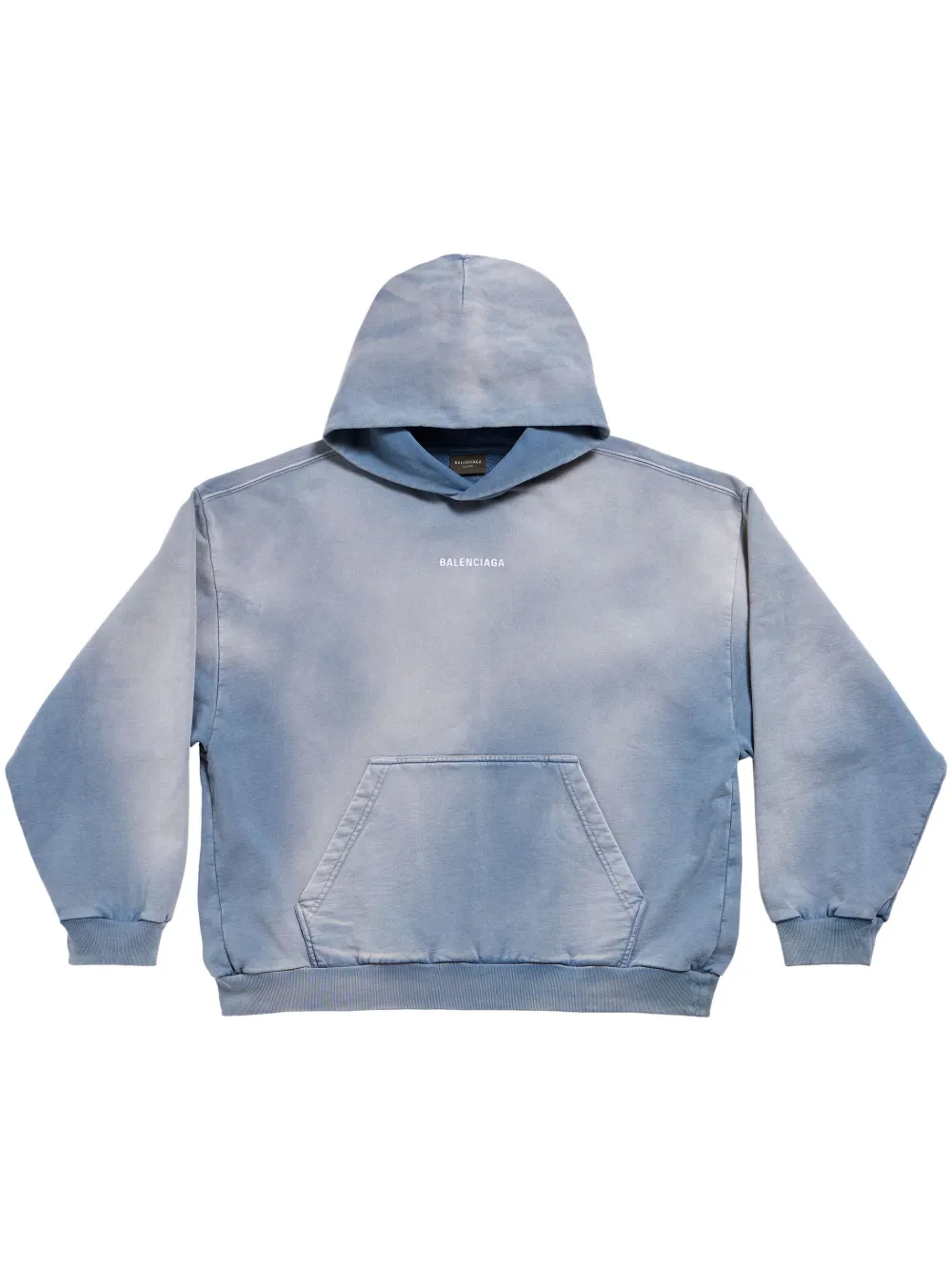 Balenciaga Hoodie met geborduurd logo Blauw