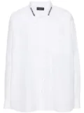 Balenciaga logo-embroidered long-line shirt - White