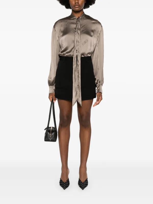 BALENCIAGA デコンストラクトミニスカート ブラック 大人気 Balenciaga デコンストラクテッド ミニスカート | ブラック