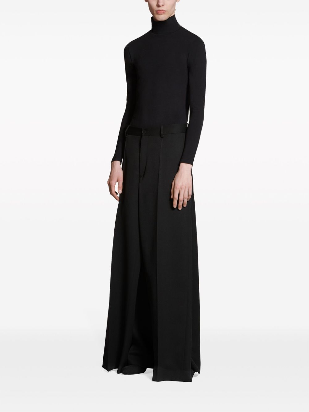 Balenciaga pleated virgin-wool trousers - Zwart