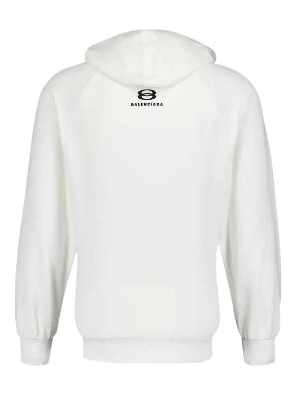 Balenciaga Unity Sports Icon zip-up Hoodie | White | FARFETCH CY Balenciaga Unity Sports Icon zip-up Hoodie | White | FARFETCH CY