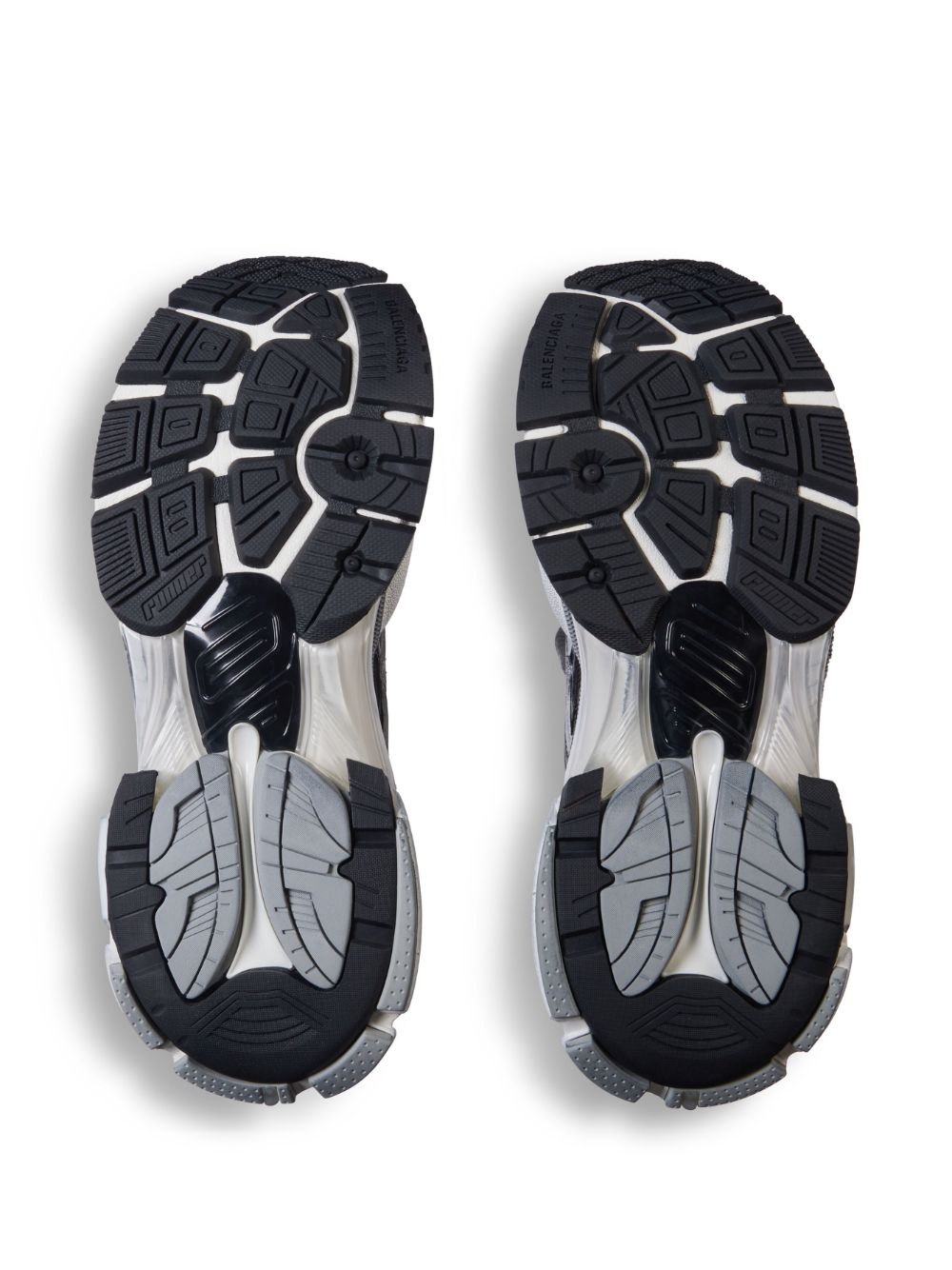 Shop Balenciaga Runner Panelled Sneakers In Grey