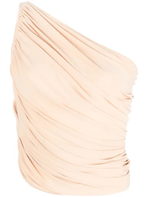 Norma Kamali draped one-shoulder top