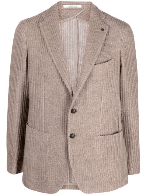 Tagliatore textured-finish notched-lapels buttoned blazer Men