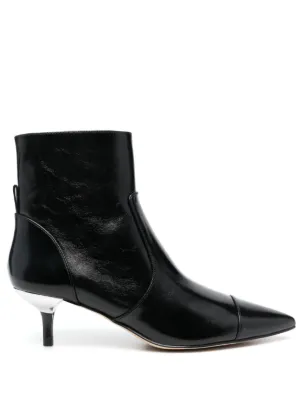 Mk black 2025 leather boots