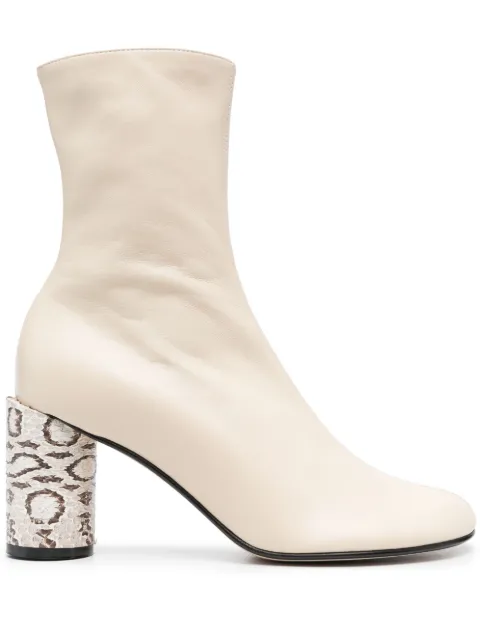 Lanvin contrasting-heel 80mm ankle boots 