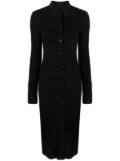 Helmut Lang button-up midi shirtdress - Black