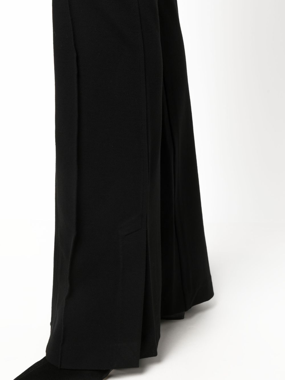 Shop Helmut Lang High-waisted Slim-fit Trousers In Black