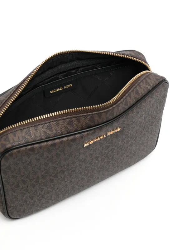 Michael Michael Kors｜Jet Set logo-print crossbody bag Michael Kors Jet Set Large Printed Logo Crossbody Bag With