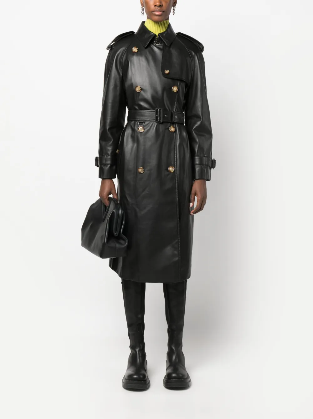Burberry double-breasted belted trench-coat - Zwart