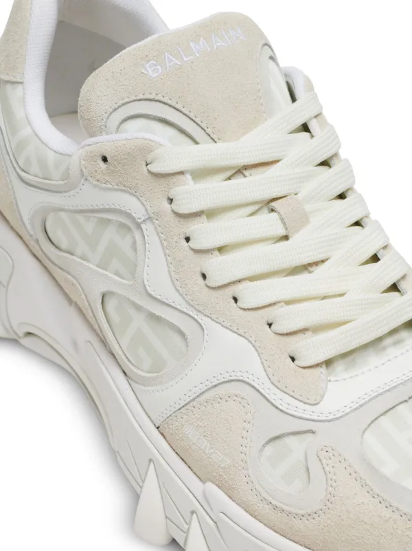 Balmain B-East Monogram Sneakers | Neutrals | FARFETCH