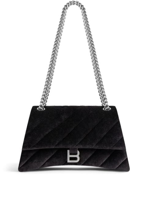Balenciaga medium Crush velvet shoulder bag