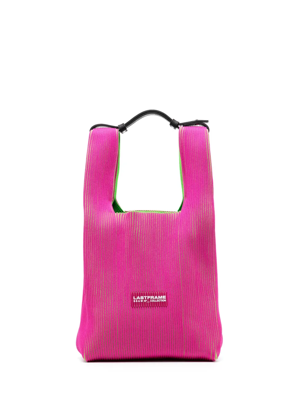 Lastframe Medium Okamochi Knitted Tote Bag In Pink