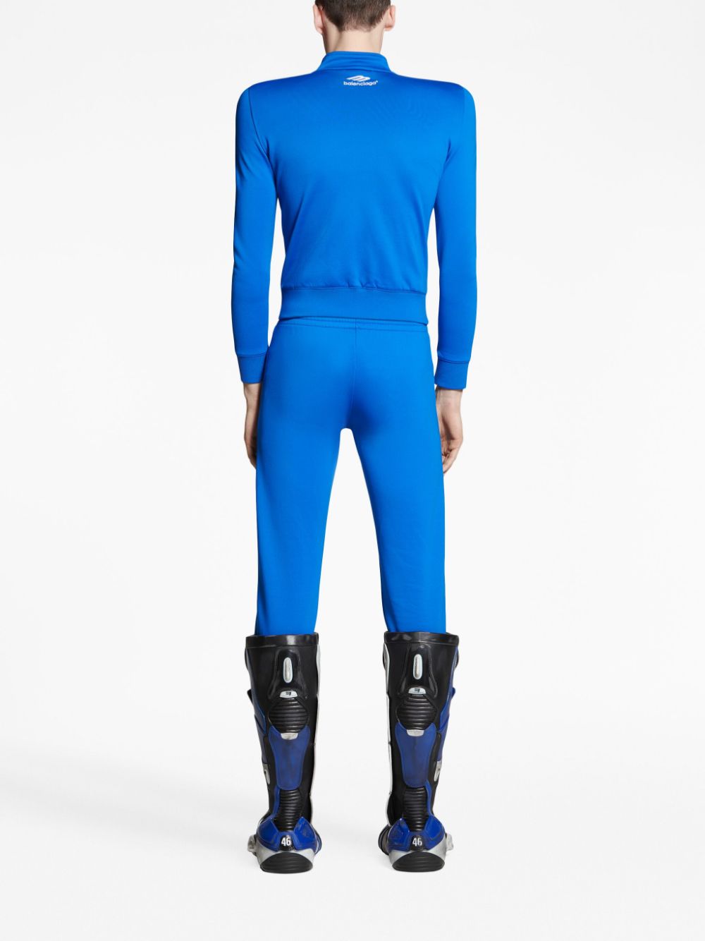 Shop Balenciaga Straight-leg Track Pants In Blue