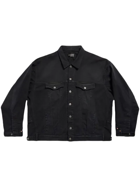 Balenciaga washed-denim button-up jacket