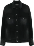Balenciaga washed-denim button-up jacket - Black