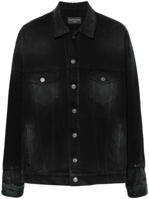 Balenciaga washed-denim button-up jacket