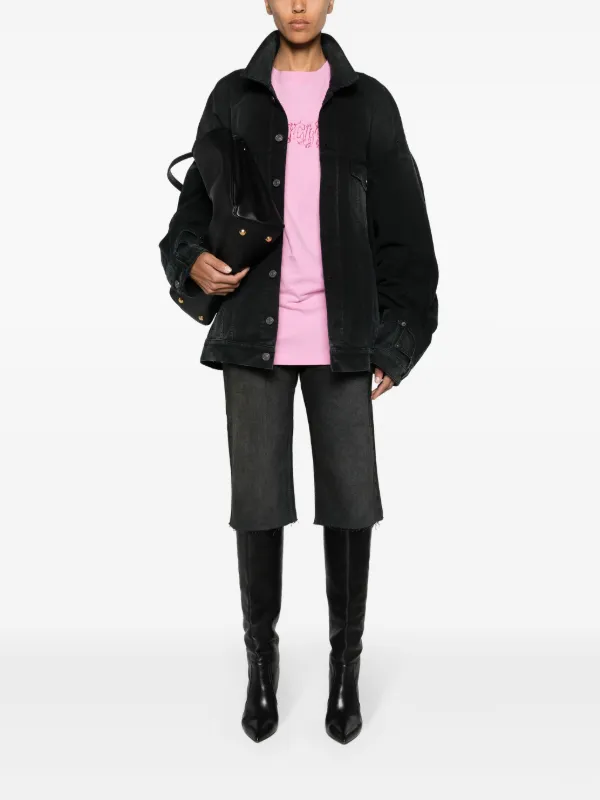 Balenciaga ウォッシュド デニムジャケット | ブラック