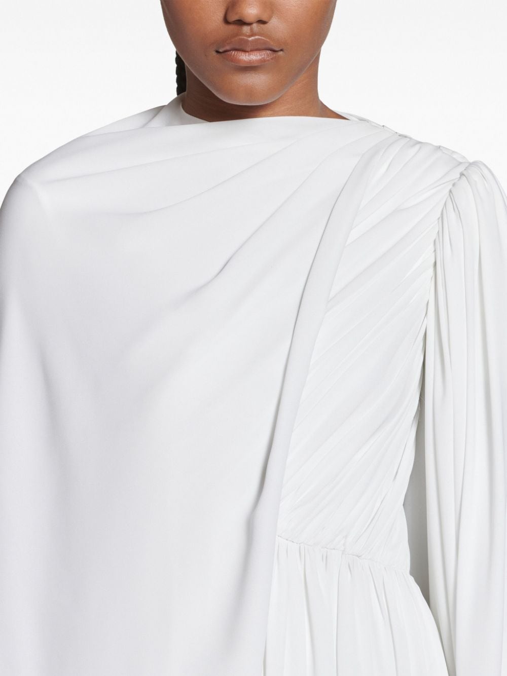 Shop Balenciaga All In Asymmetric Maxi Dress In White