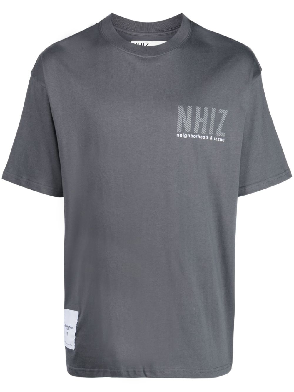 Izzue X Neighborhood Logo-print Cotton T-shirt In Grey