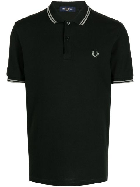 contrast-trim cotton polo shirt