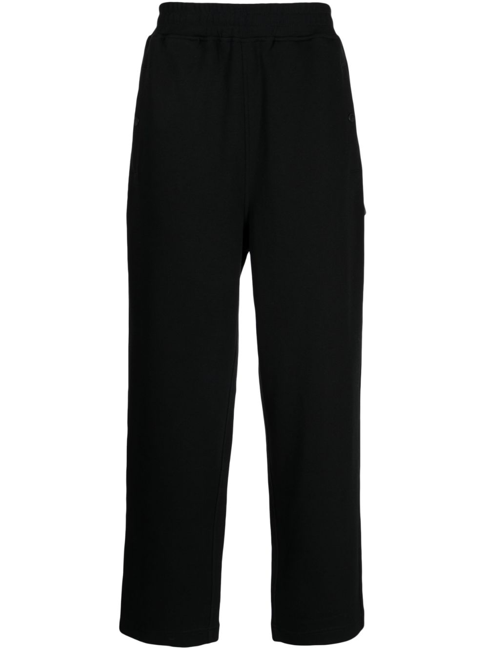 izzue logo-patch elasticated-waistband track pants – Black