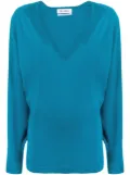 The Attico plunge V-neck jumper - Blue