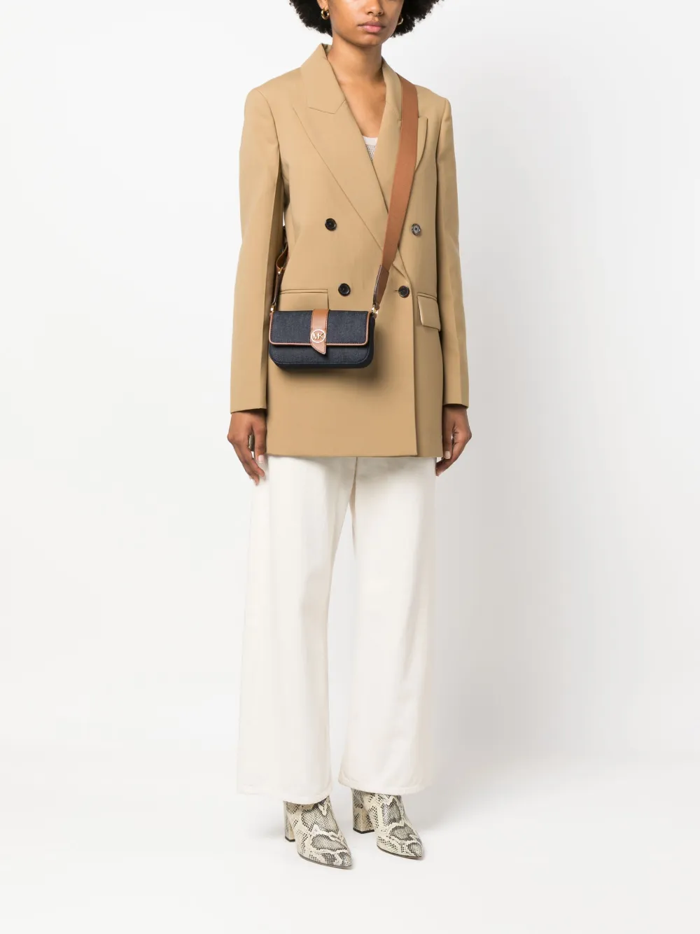 Michael Michael Kors Greenwich Denim Crossbody Bag Farfetch