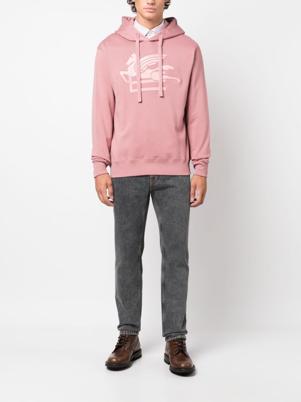 ETRO Hoodie met geborduurd logo - Roze