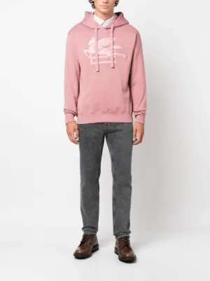 【関税&送料込】Etro Sweatshirt ETRO (エトロ) ロゴ ペイズリー フルジップ パーカー