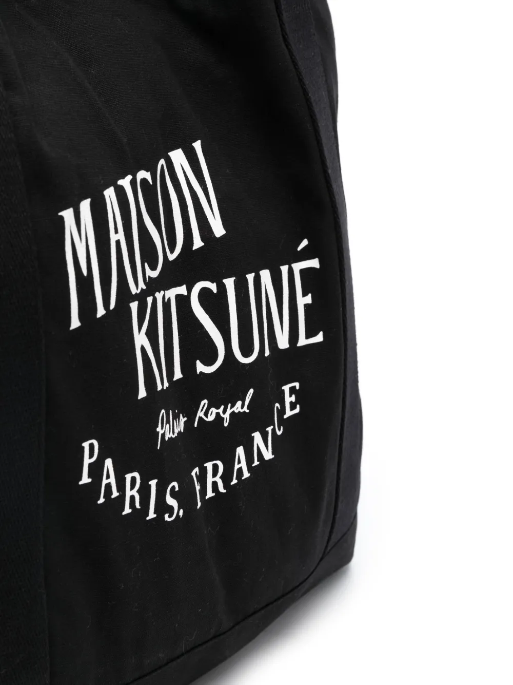 Maison Kitsuné Shopper met logoprint Zwart