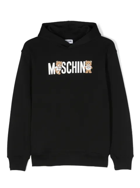 Moschino Kids logo-print cotton hoodie