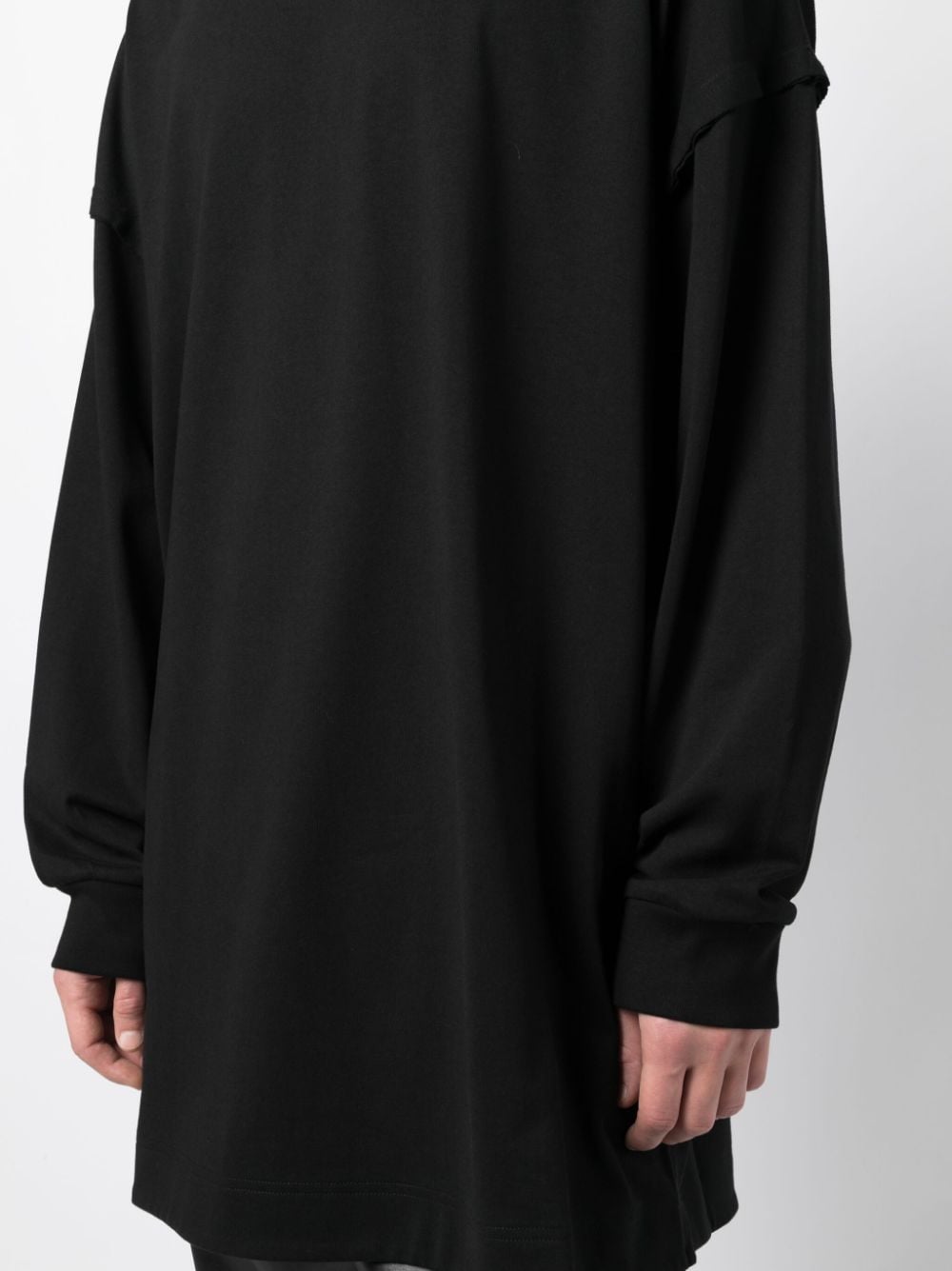 Shop Simone Rocha Reversed Cotton T-shirt In Black