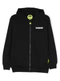 Barrow kids logo-print zipped hoodie - Black