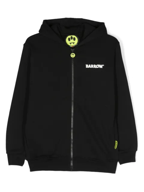 Barrow kids logo-print zipped hoodie