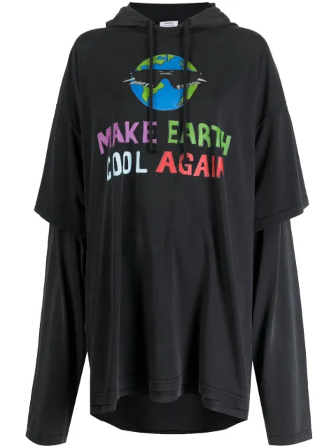 VETEMENTS Cool Earth cotton hoodie