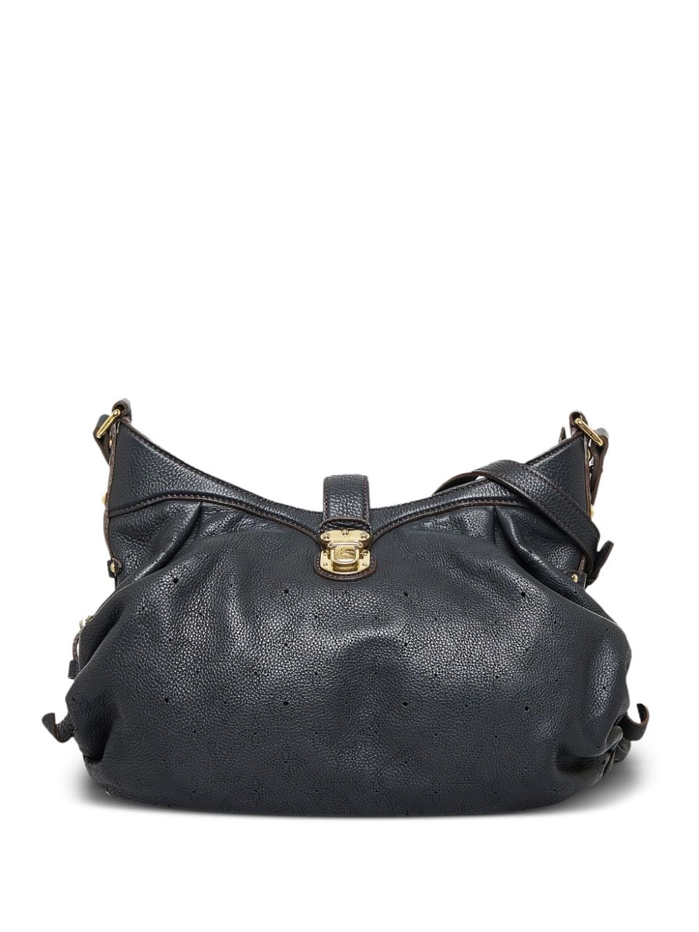 Louis Vuitton Pre-owned Debossed Monogram Shadow Chalk Shoulder Bag - Black