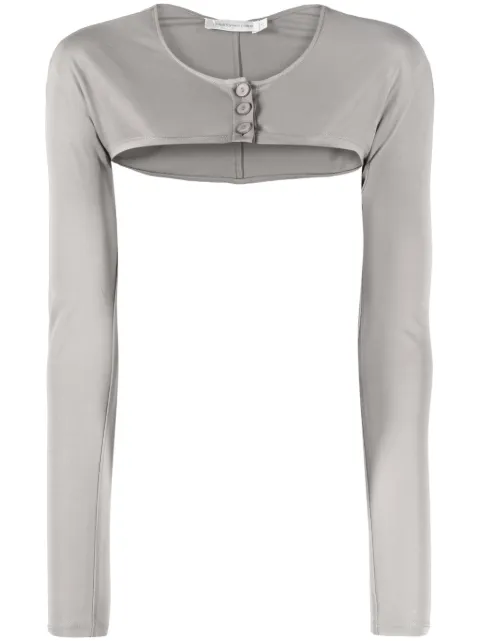 Christopher Esber long-sleeve cropped top