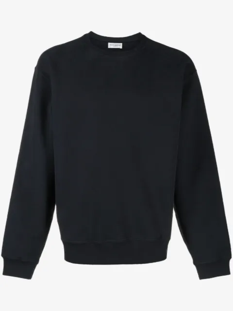 Saint Laurent logo-embroidered jersey-fleece sweatshirt