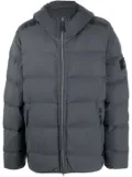 Stone Island feather down hooded coat - Grey