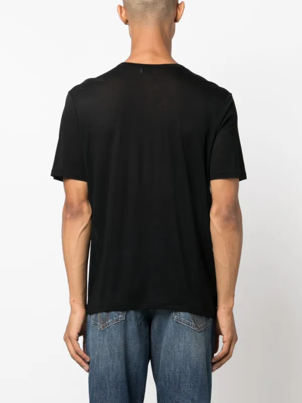 【SAINT LAURENT】CLASSIC SHORT SLEEVE POCKET T-SHIRT Saint Laurent crew-neck short-sleeve T-shirt | Black | FARFETCH