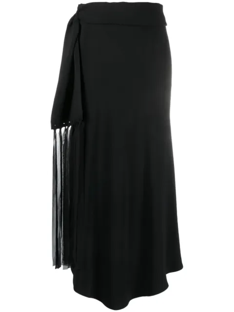Erika Cavallini  asymmetric fringe-detailing skirt