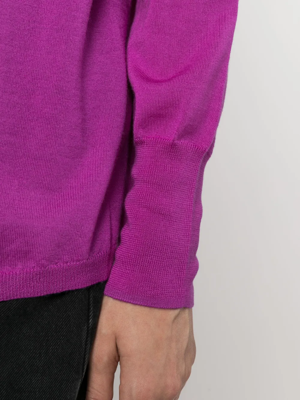 Aspesi Fine-knit Virgin Wool Jumper In Purple