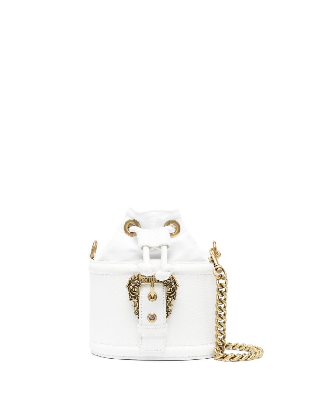 Versace Jeans Couture engraved-logo Grained Bucket Bag - Farfetch